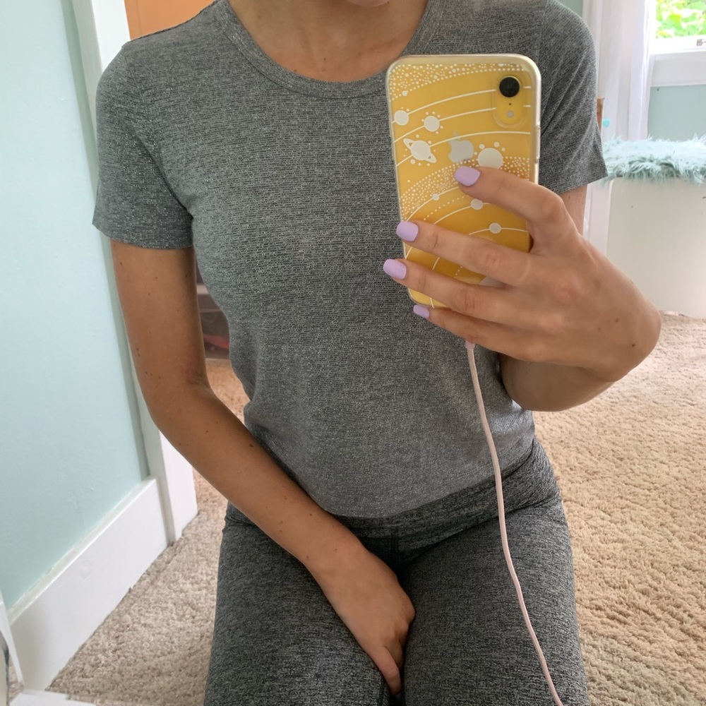 PacSun Me To We Gray Sparkle Tee